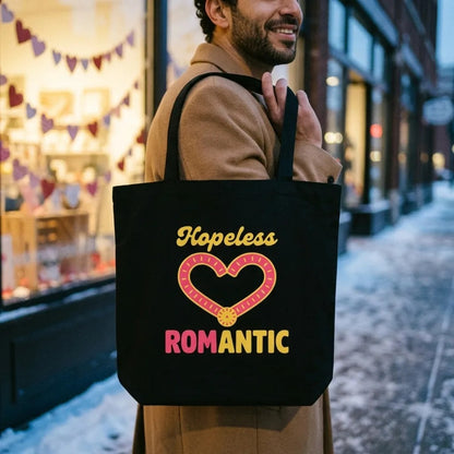 Hopeless ROMantic funny physical therapy tote bag — lifestyle