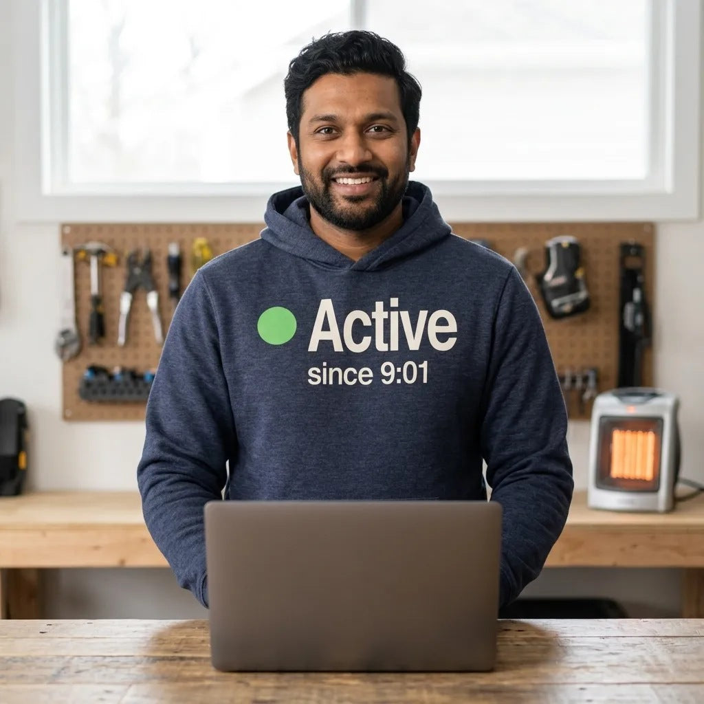 Active Since 9:01 presence status unisex hoodie — lifestyle