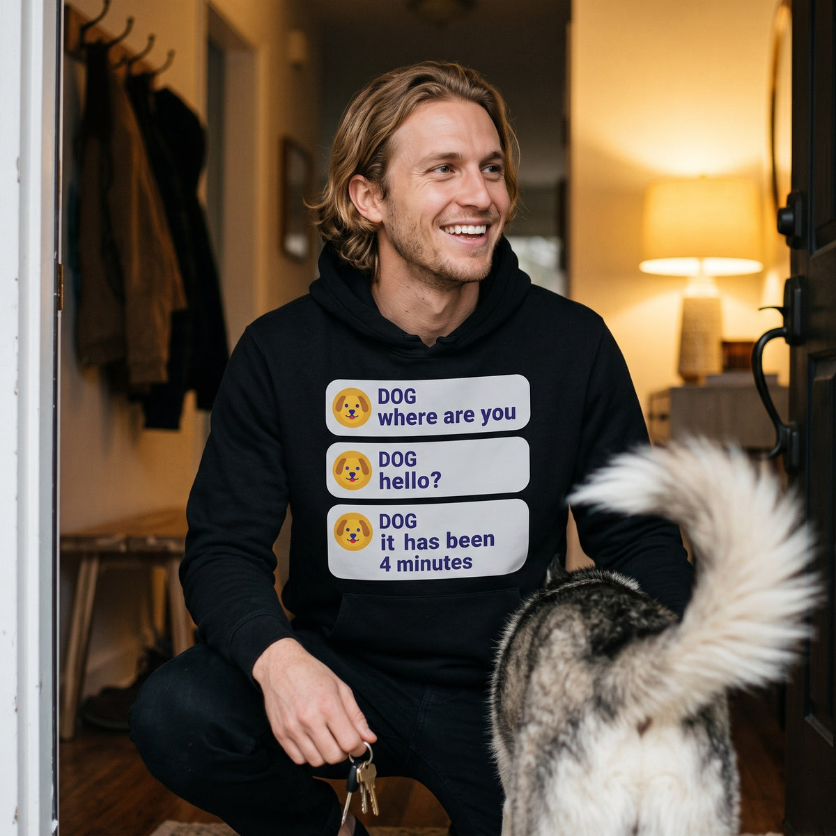 It Has Been 4 Minutes funny dog dad hoodie — lifestyle