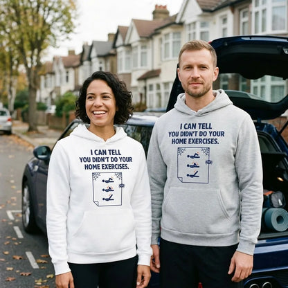 Home Exercises funny physical therapy hoodie — lifestyle