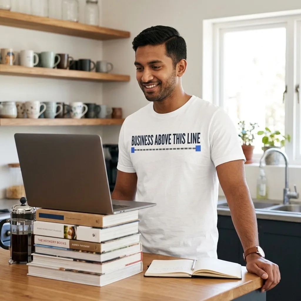 Business Above This Line unisex t-shirt — lifestyle