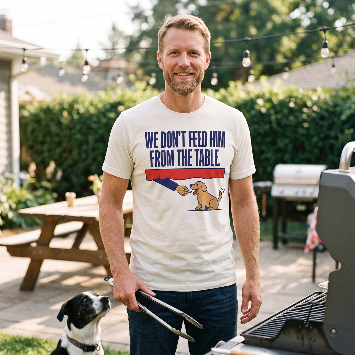 From The Table funny dog dad tee — lifestyle