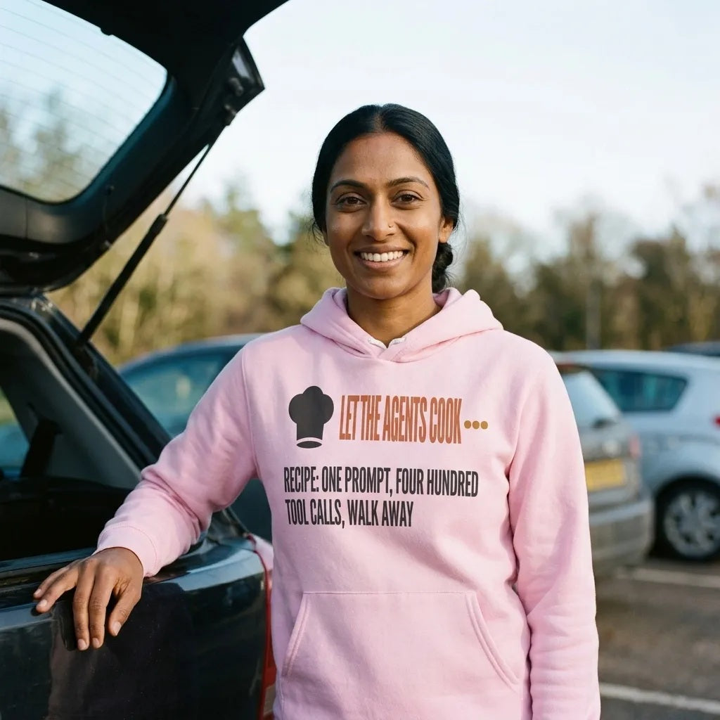 Let The Agents Cook hoodie — lifestyle