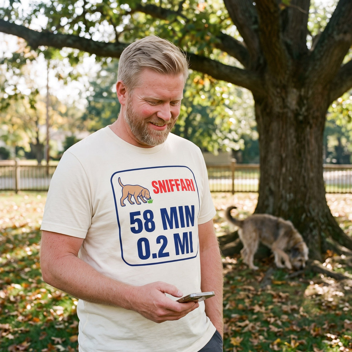Sniff Walk Recap funny dog dad tee — lifestyle