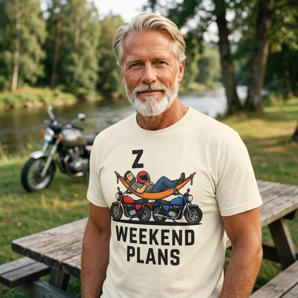 Weekend Plans funny motorcycle dad tee — lifestyle