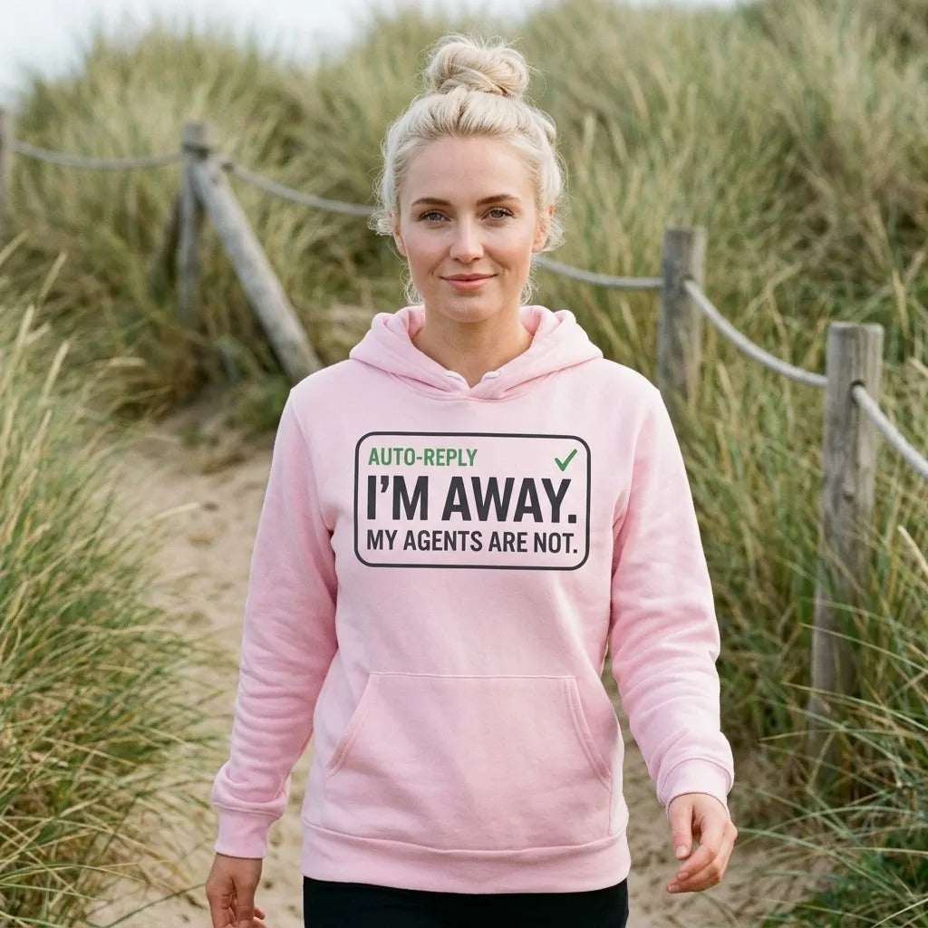 Auto-Reply agentic AI engineer hoodie — lifestyle