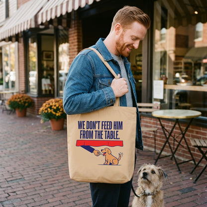 From The Table funny dog dad tote bag — lifestyle