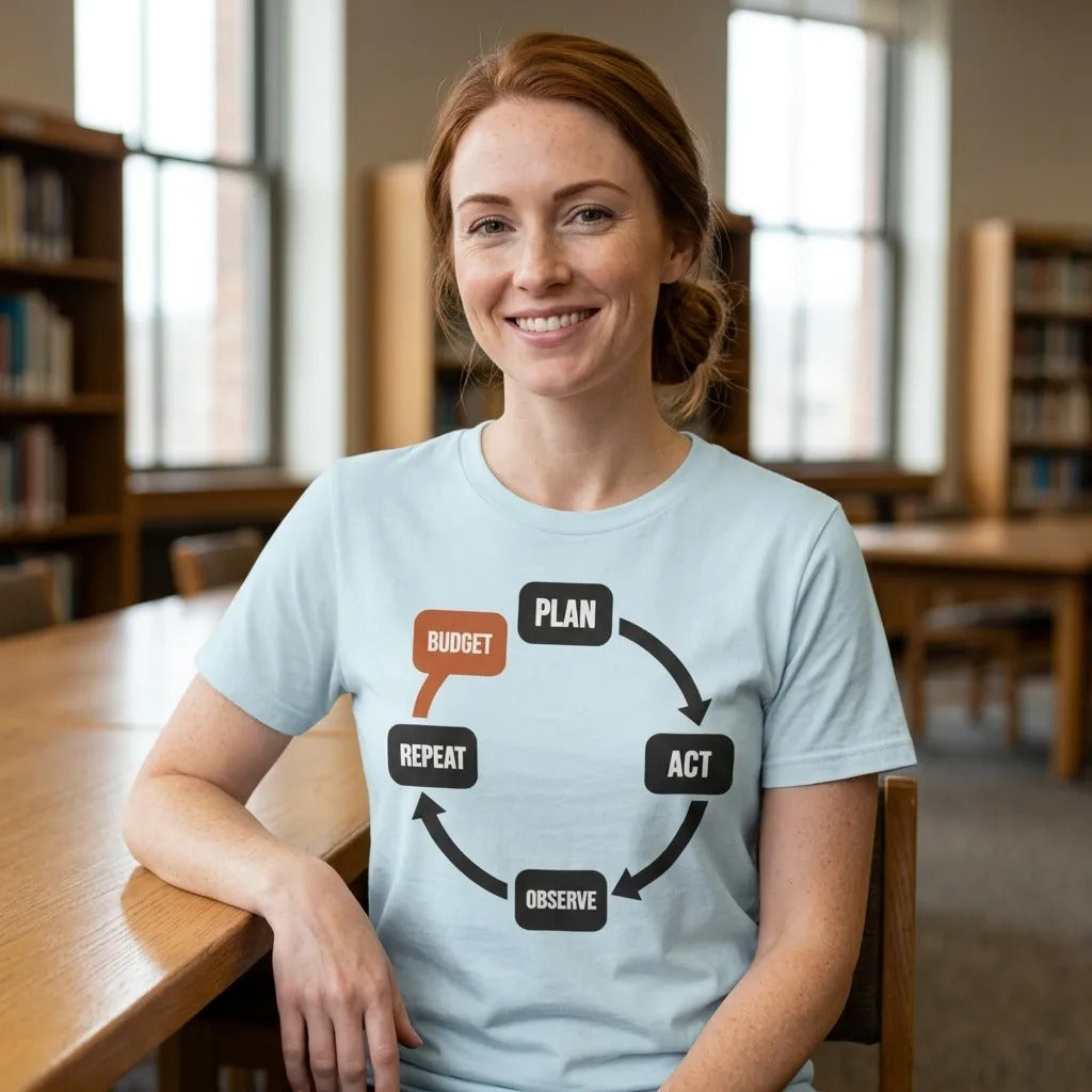 Plan Act Observe Repeat tee — lifestyle