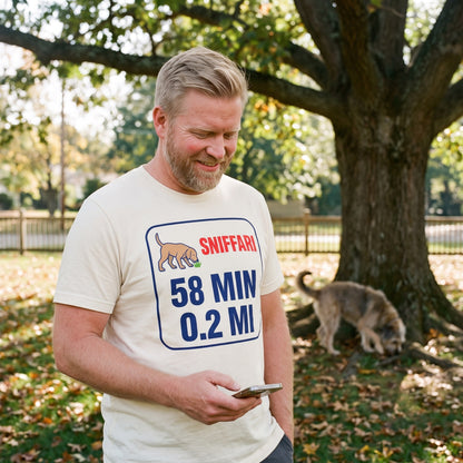 Sniff Walk Recap funny dog dad tee — lifestyle