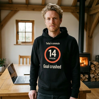 Today's Commute 14 Steps work from home unisex hoodie — lifestyle