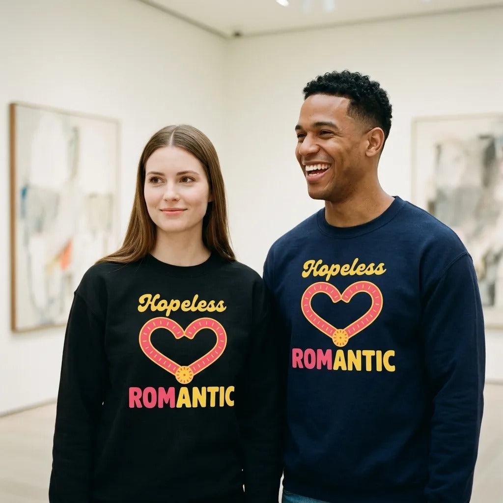 Hopeless ROMantic funny physical therapy crewneck sweatshirt — lifestyle