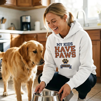 My Kids Have Paws funny dog mom hoodie — lifestyle