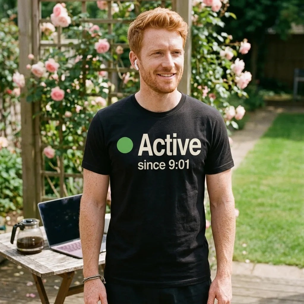Active Since 9:01 presence status unisex t-shirt — lifestyle