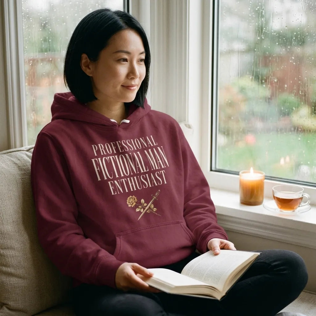 Professional Fictional Man Enthusiast book lover dark academia hoodie — lifestyle