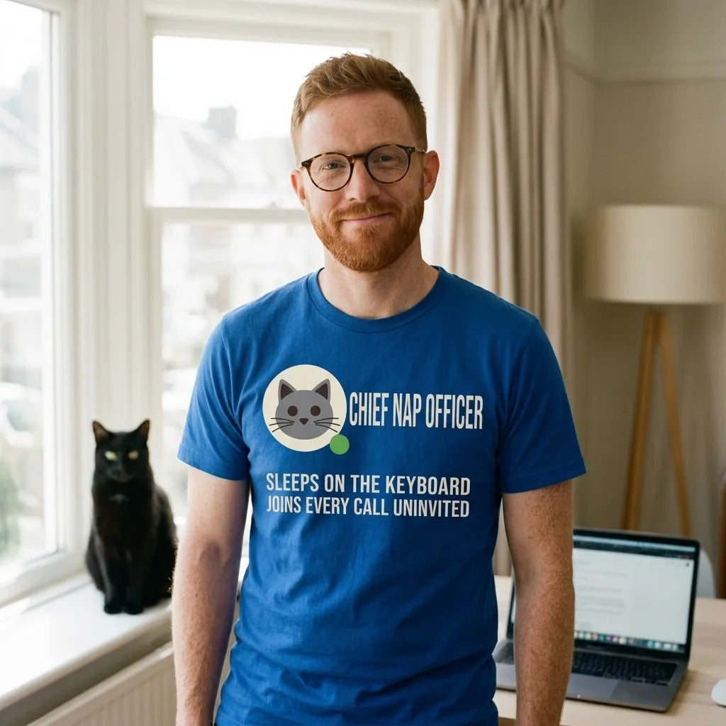 Chief Nap Officer cat profile card unisex t-shirt — lifestyle
