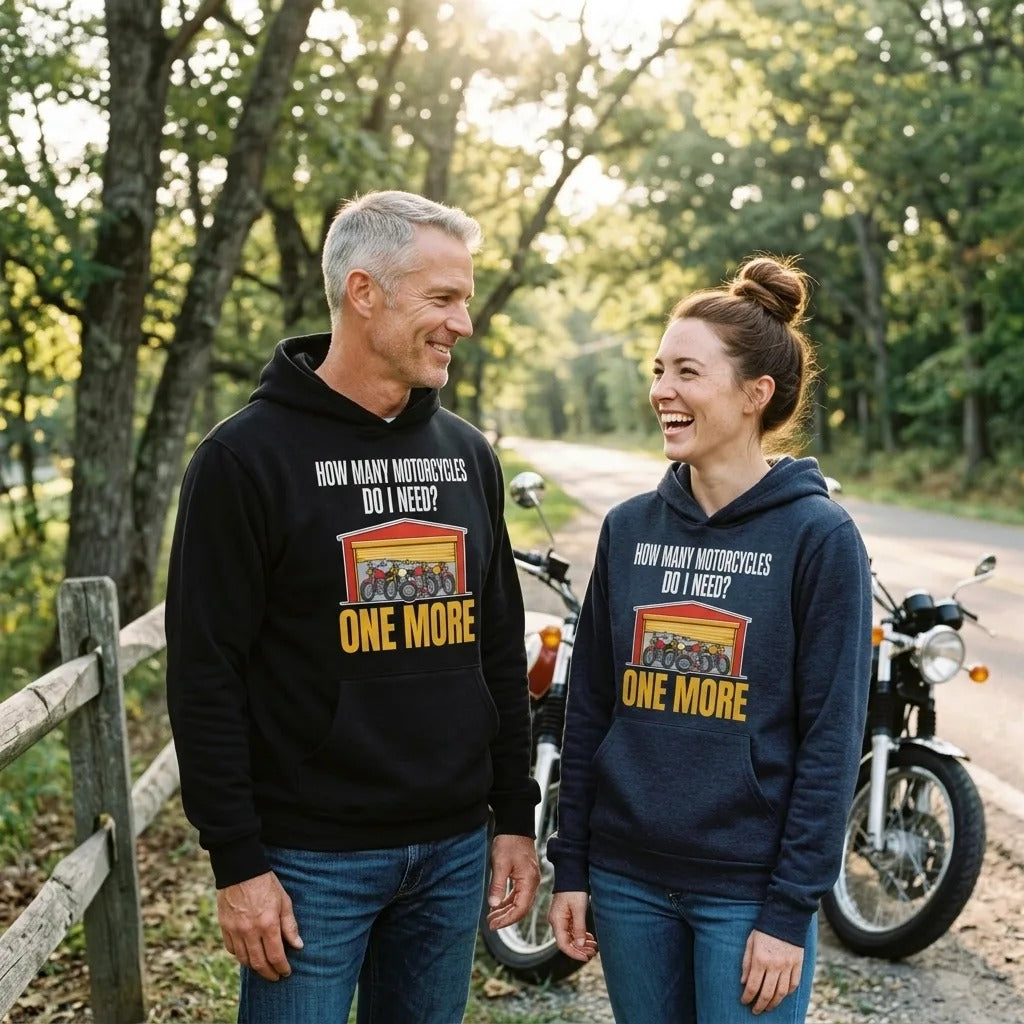 One More funny motorcycle hoodie — lifestyle