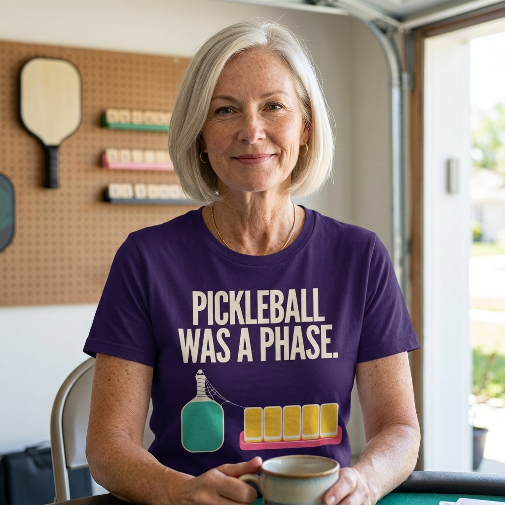 Pickleball Was A Phase funny mahjong tee — lifestyle