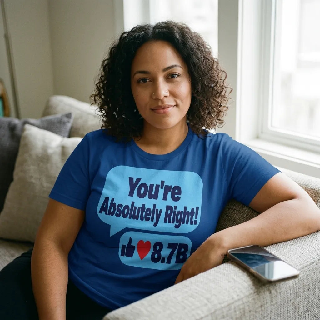 You're Absolutely Right AI unisex t-shirt — lifestyle