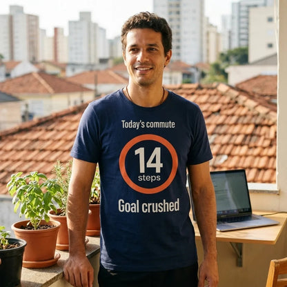 Today's Commute 14 Steps work from home unisex t-shirt — lifestyle