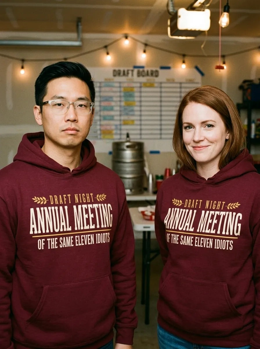 Annual Meeting of the Same Eleven Idiots funny fantasy football draft hoodie — lifestyle