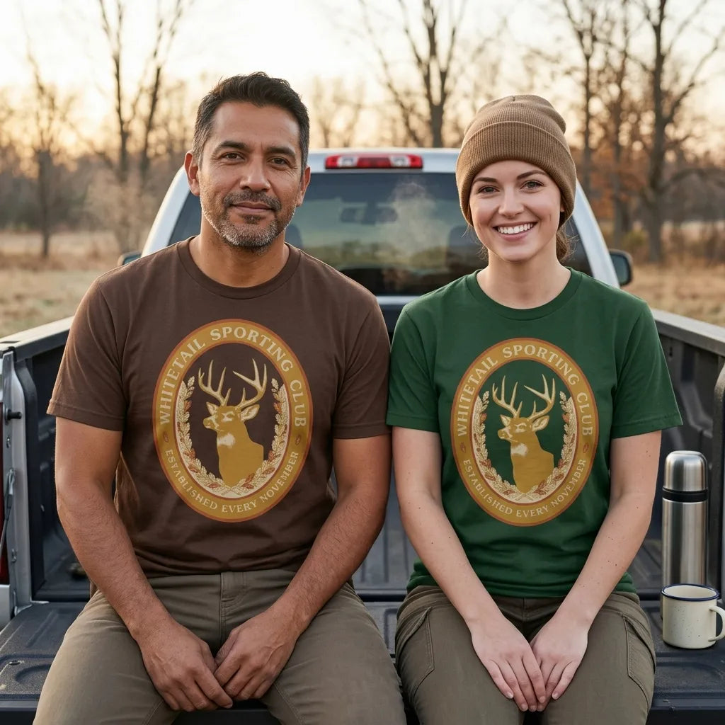 Whitetail Sporting Club vintage deer hunting tee — lifestyle
