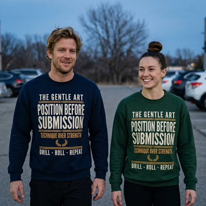 Position Before Submission Brazilian jiu jitsu sweatshirt — lifestyle