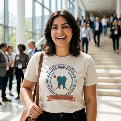 Licensed to Scale registered dental hygienist tee — lifestyle