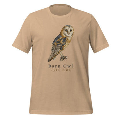 Barn Owl vintage field-guide tee — Tan, front