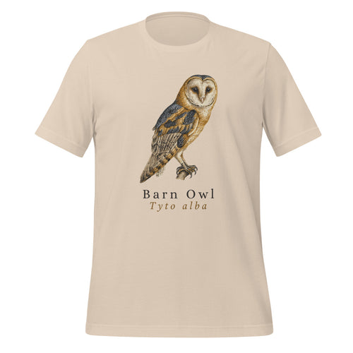 Birdwatching Shirt, Vintage Barn Owl Tee, Bird Watcher Gift — Field-Guide Plate