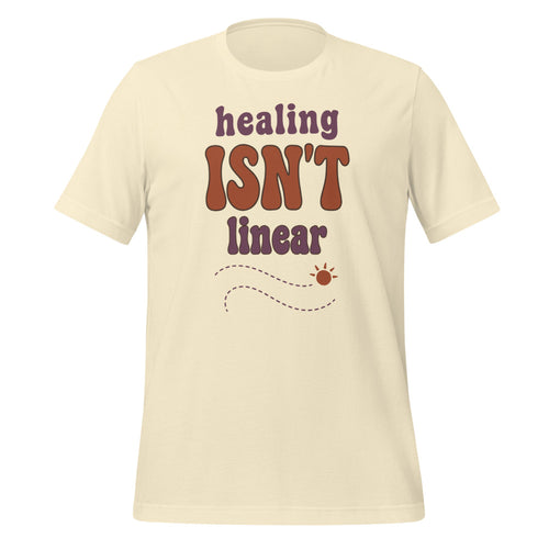 Mental Health Shirt, Healing Isn't Linear Tee — Self Care Retro Aesthetic Gift