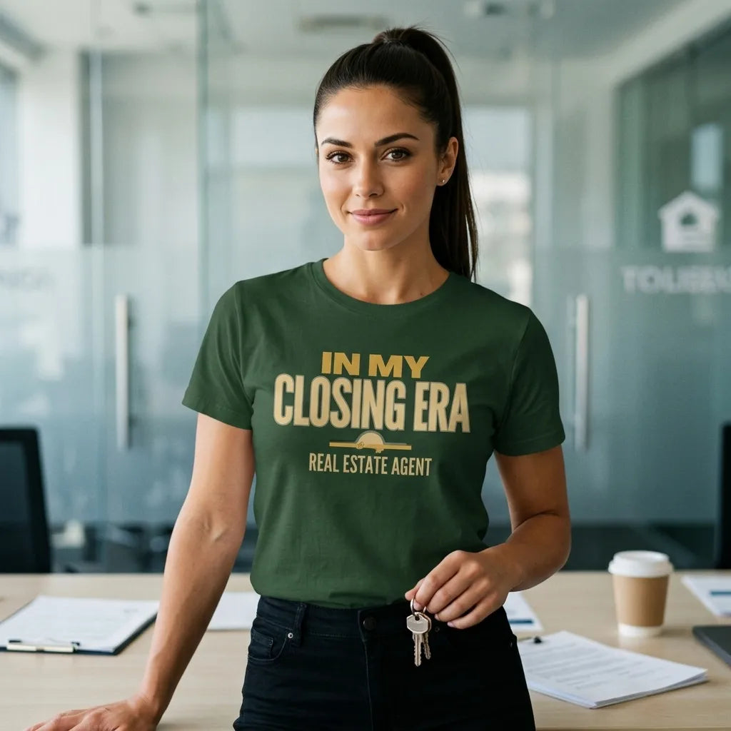 In My Closing Era real estate agent tee — lifestyle