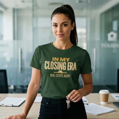 In My Closing Era real estate agent tee — lifestyle