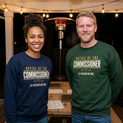 Office of the Commissioner fantasy football draft crewneck sweatshirt — lifestyle