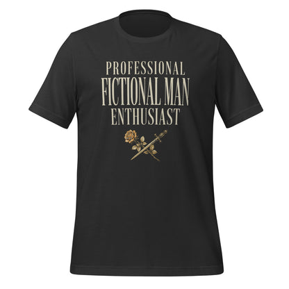 Professional Fictional Man Enthusiast book lover dark academia tee — Dark Grey, front