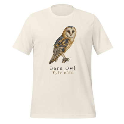Barn Owl vintage field-guide tee — Vintage White, front