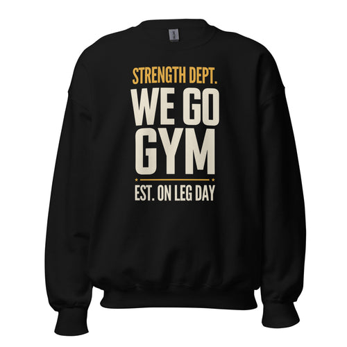 Gym Rat Sweatshirt, Funny Lifting Crewneck, We Go Gym — Vintage Athletic Gift