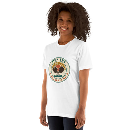 Dink Era Pickleball Club tee — White, on model