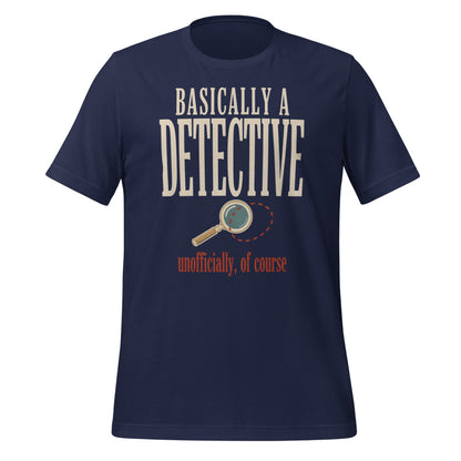Basically a Detective vintage true crime tee — Navy, front