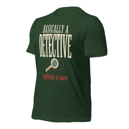 Basically a Detective vintage true crime tee — Forest, front-right