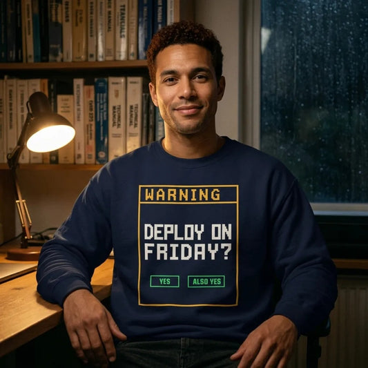 Deploy On Friday programmer crewneck — lifestyle