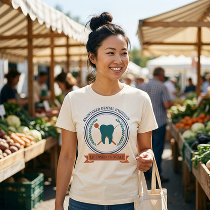 Licensed to Scale registered dental hygienist tee — lifestyle