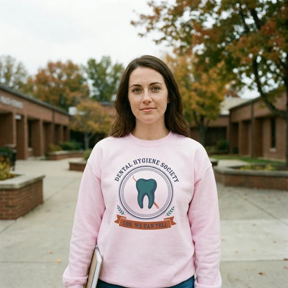 Dental Hygiene Society dental hygienist crewneck sweatshirt — lifestyle