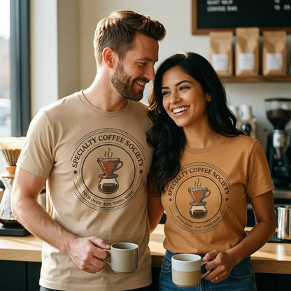 Specialty Coffee Society specialty coffee tee — lifestyle