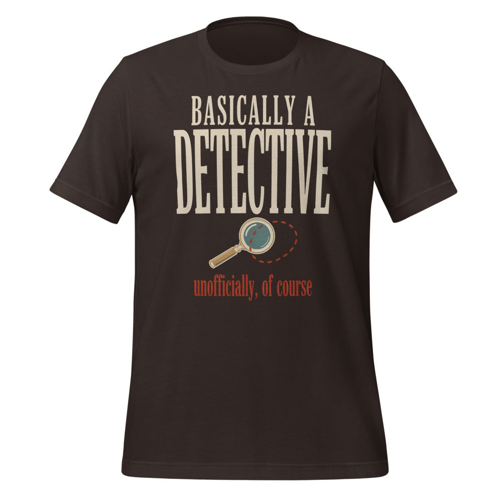 Basically a Detective vintage true crime tee — Brown, front