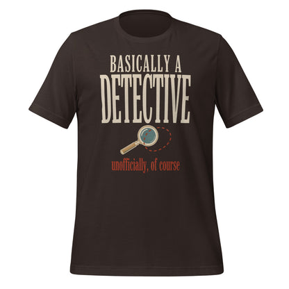 Basically a Detective vintage true crime tee — Brown, front