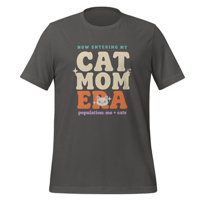 Cat Mom Era retro Y2K tee — Asphalt, front