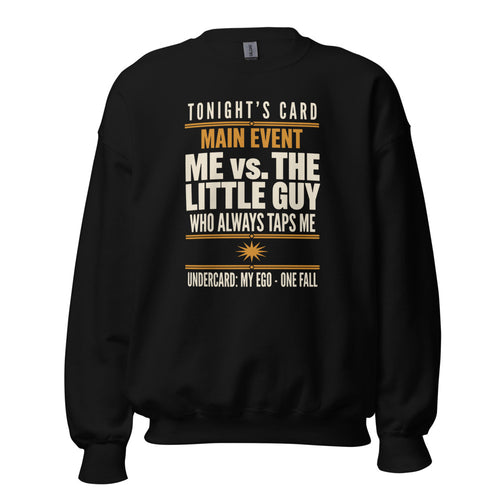 Funny Jiu Jitsu Sweatshirt, BJJ Gift for Him, Brazilian Jiu Jitsu Crewneck - Tonight's Card Vintage Fight Bill