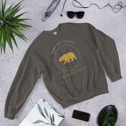 Dark Sky Chaser Ursa Major constellation astronomy sweatshirt — Charcoal, front-right