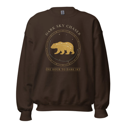 Dark Sky Chaser Ursa Major constellation astronomy sweatshirt — Dark Chocolate, front