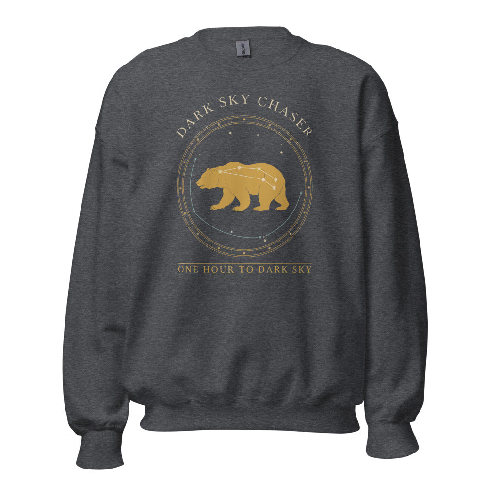 Dark Sky Chaser Ursa Major constellation astronomy sweatshirt — Dark Heather, front